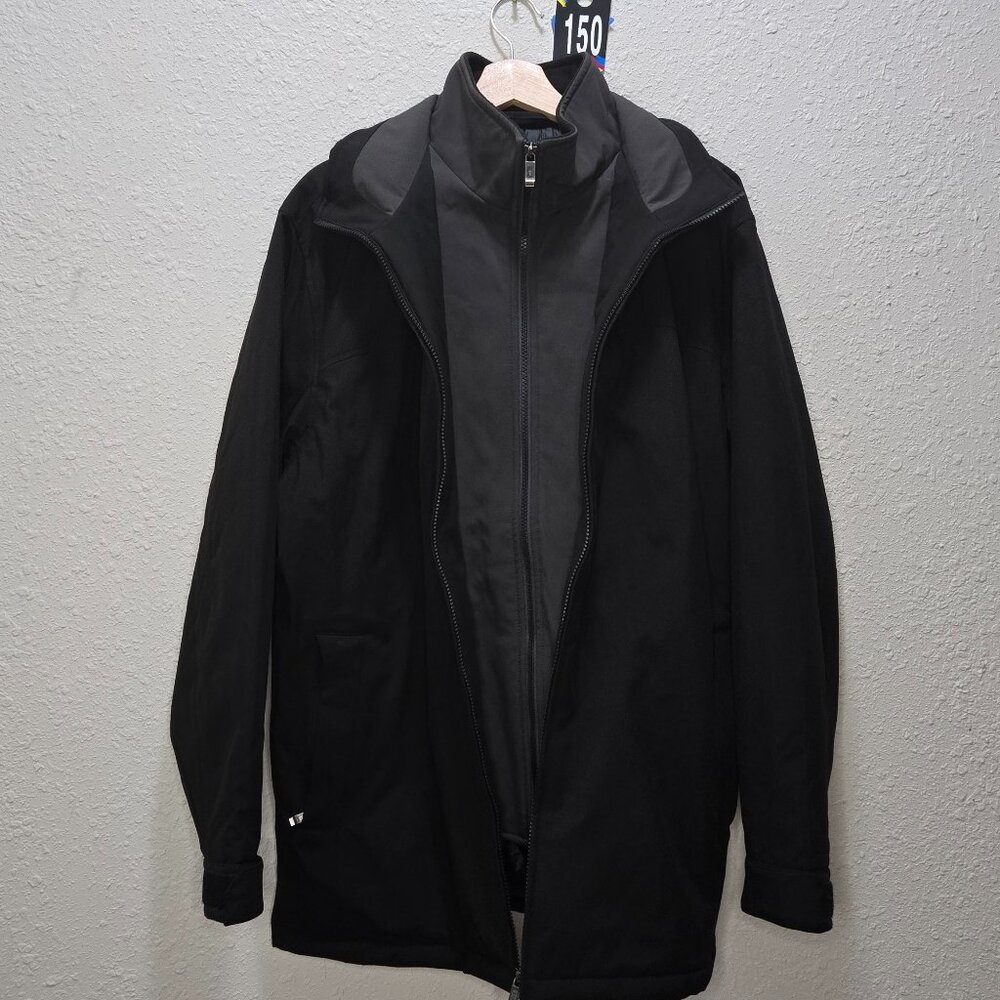 Weatherproof Jacket, Blk, Men's Heavy Duty Excellent Pre-Owned Cond., Size Large